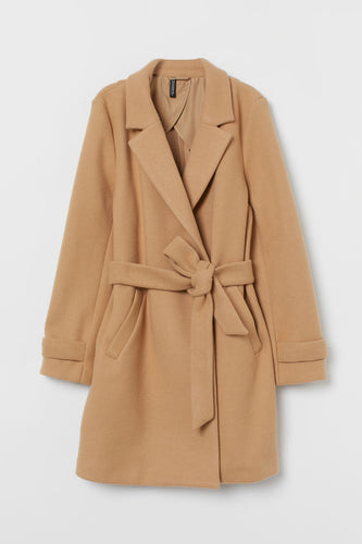 Belted Wool Trench Coat