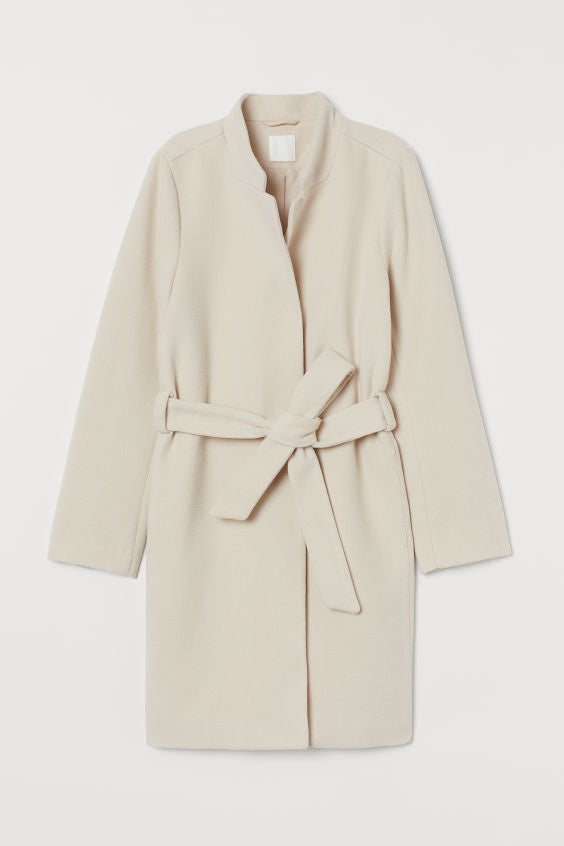 Cream Belted Coat