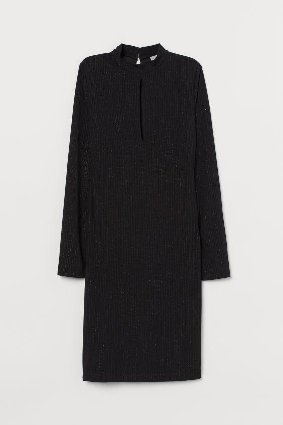 Open Slit Knit Dress