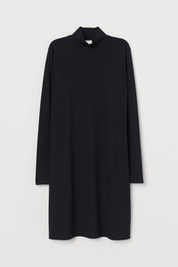 Simple High Neck Knit Dress