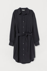 Loose Belted Shirt Dress