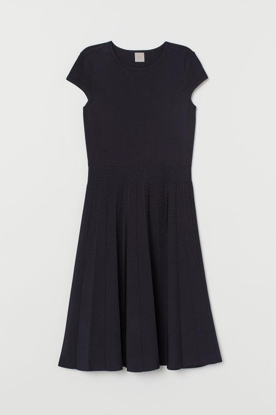 A-Line Pleated Sleeveless Dress